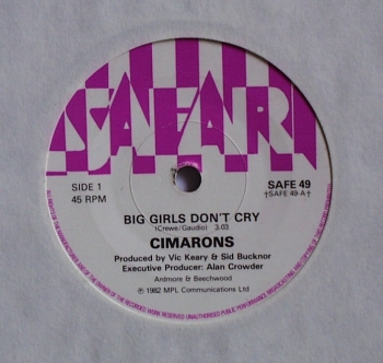 Cimarons - Big Girls Don't Cry / How Can I Prove Myself To You - 7